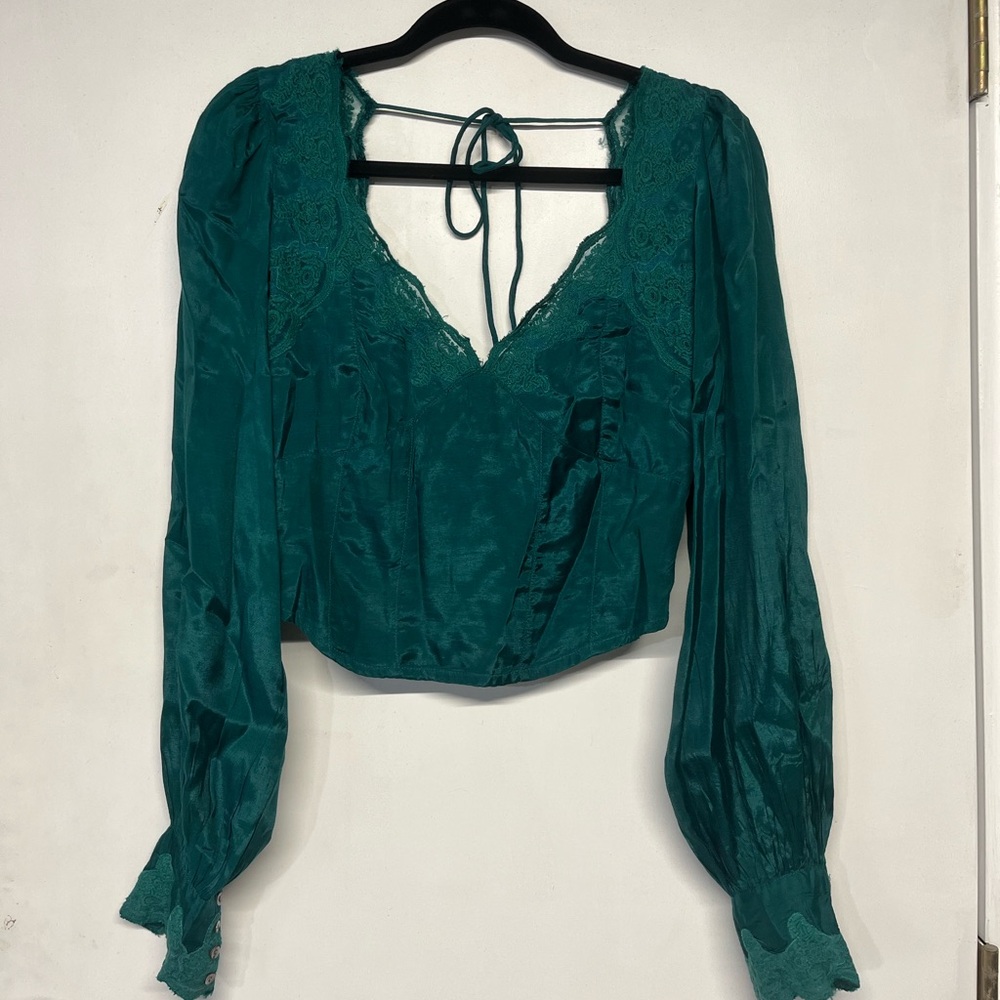 NWOT Free People Lace Blouse